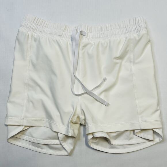 beyond Yoga Womens stretch woven in stride lined shorts True White Medium - Picture 9 of 16
